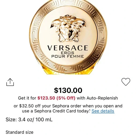 Versace Gold Eros Pour Femme Bottle - Picture 7 of 7